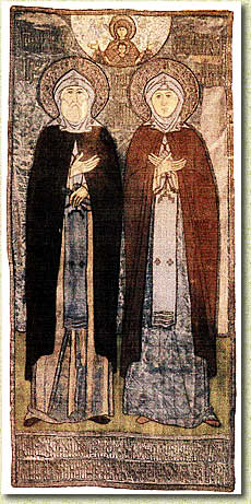 Чудесный покров неразлучных супругов Петра и Февронии.