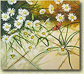 А. Волков. Ромашки с бабочкой
